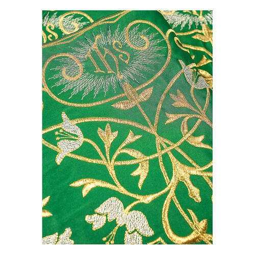 IHS flowers altar tablecloth trim h 27 cm green color 2
