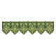 Green trim for altar cloth with geometric flowers and crosses, h 9 in s1