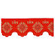 Red trim for altar cloth, IHS and highly decorated cross, h 7.5 in s1