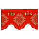Volante rojo para altar IHS con cruz h 19 cm s2