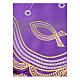 Purple fish altar trim h 20 cm with silver edge s2