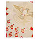 Balza d'altare croci rosse colomba fuochi 31 cm h avorio s2