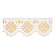 Balza per altare bianca h 19 cm IHS oro croci s1