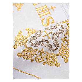 White altar trim h 19 cm IHS gold crosses