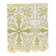 Volante para altar color marfil floral h 35 cm oro cruces s3