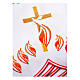 Balza d'altare croce colomba fuochi h 17 cm bianca s2