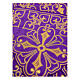 Volante para altar oro y cruces decoraciones florales h 35 cm violeta s2
