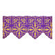 Balza d'altare oro e croci decorazione floreale h 35 cm viola s1