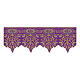 Balza viola per altare h 27 cm IHS fiori oro s1