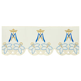 Altar trim ivory IHS wheat cross, h 25 cm