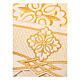 Altar cloth trim of ivory-coloured fabric, h 3.5 in, golden crosses and geometric pattern s2