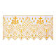 Borda para toalha branca 24 cm IHS padrão floral ouro s1