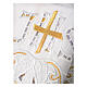 JHS altar trim white and gold flowers 19 cm h s2