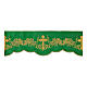 Green grape cross altar table cloth trim 15 cm high s1