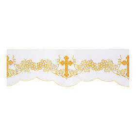 White trim for altar cloth with grapes, h 6 in