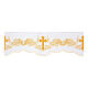 Altar table cloth trim white grape crosses 15 cm high  s1