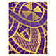 Tour d'autel violet décorations or h 25 cm croix s2