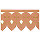 Pink cutwork trim for altar cloth, cross pattern, h 10 in s1