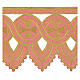 Liturgical fabric for altar crosses gold decorations 25 cm h pink s2