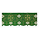 Green altar table cloth trim cross geometric motifs 9 cm height s1