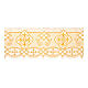 Ivory-coloured trim with cutwork embroidery for altar cloth, crosses and geometric pattern, h 8 in s1