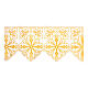 White frill with geometric flowers and crosses for altar cloth, h 9 in s1