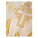 Ivory-coloured altar cloth trim with JHS, ears of wheat and crosses, h 8 in s2