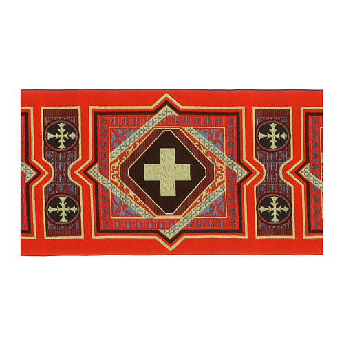 Trim with golden crosses, 4 liturgical colours, 10 cm euros/m 2