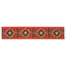 Borda cruzes douradas 4 cores litúrgicas 10 cm euros/metro