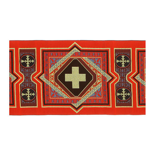 Borda cruzes douradas 4 cores litúrgicas 10 cm euros/metro 2