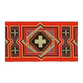 Trim edge golden crosses in 4 liturgical colors 10 cm euro/m