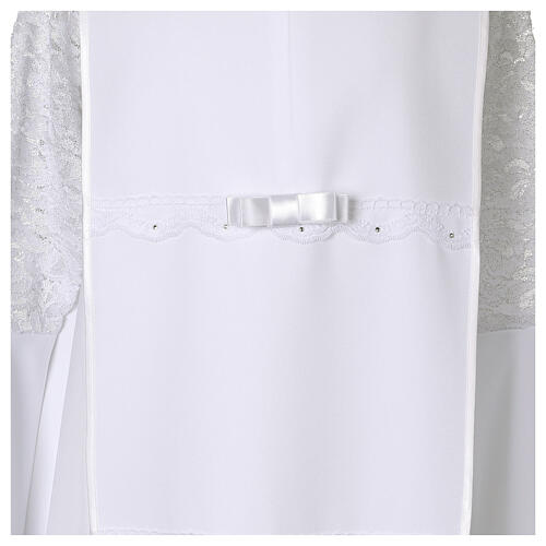 Túnica Primeira Comunhão para menina branca 6