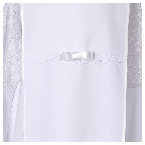 White First Communion Tunic for Girls 5