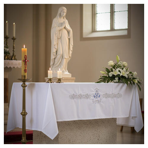 Nappe d'autel mariale 160x300 cm 2