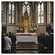 Ivory Altar Cloth with Golden IHS Embroidery, 160x300 cm s2