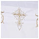Nappe d'autel brodée croix eucharistique et épis de blé dorés s3