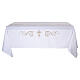 Altar Cloth with Embroidered Eucharistic Cross and Gold Ears of Wheat s1