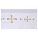 Tovaglia con ricamo croce dorata altare 160x300 cm s6