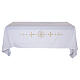 Toalha para altar 160x300 cm bordada com cruz dourada s1