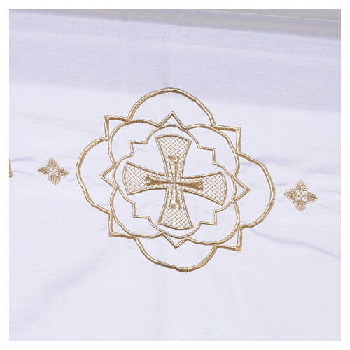 Altar Cloth with Gold-Embroidered Cross, 160x300 cm 3