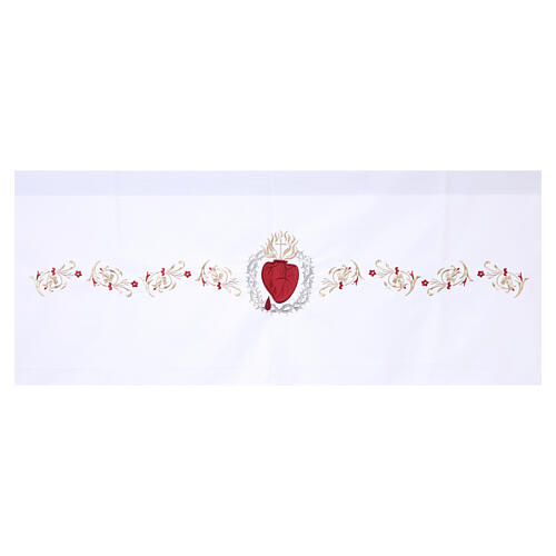Nappe d'autel Sacré-Cœur 160x300 cm couleur blanche 5
