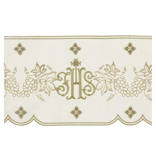 Altar cloth trim with JHS and golden grapevine, euros/m 2