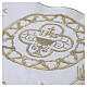 Balza d'altare con ricamo calice JHS spighe e uva dorata euro/mt s3