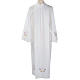 Camice bianco cotone calice uva spighe s1