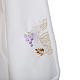 Camice bianco cotone calice uva spighe s3