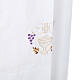 Camice bianco cotone calice uva spighe s5
