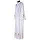 White priest alb in cotton with grapes and ears of wheat s4