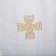 White alb cotton gold cross s2