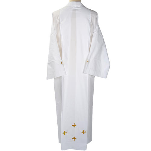 Priest alb with cross motif, cotton 4