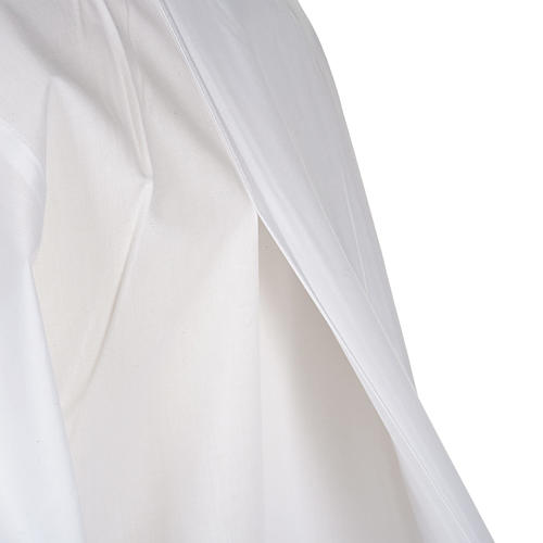Camice bianco cotone decori bianchi 6